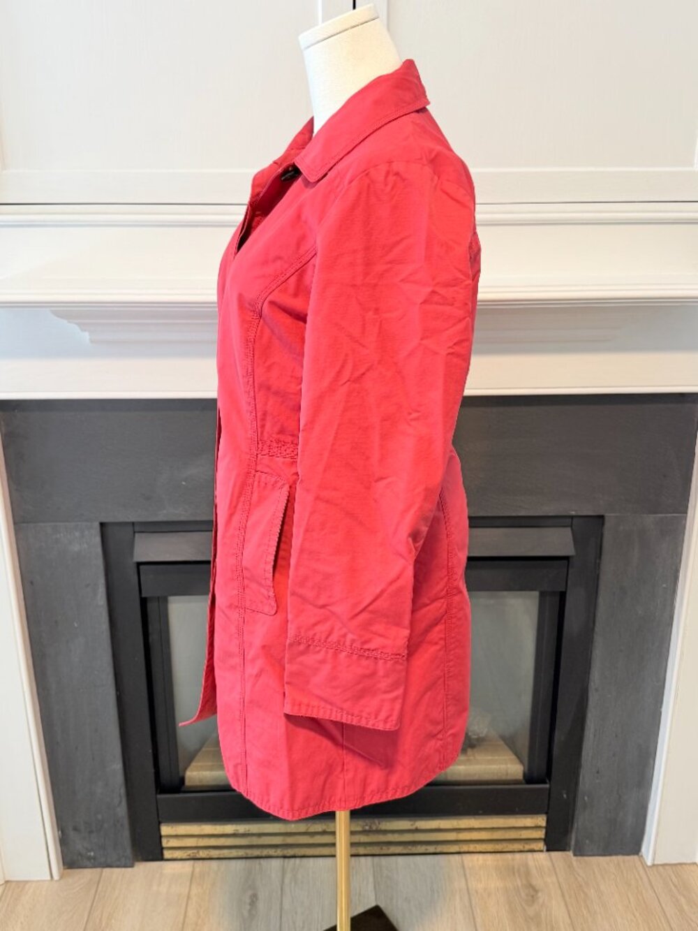 💖 Pink Utility Jacket Lightweight Button Front | Eddie Bauer | Size M - Picture 5 of 16